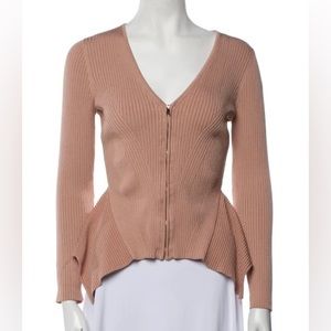 Jonathan Simkhai a neck pink knit top